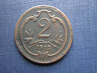 Монета 2 гелери Австро-Угорщина 1912