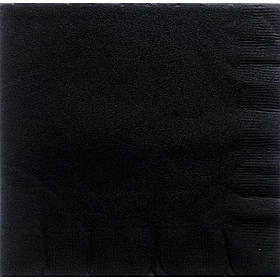 Серветки стиль "Однотонний", чорні, 16 шт, 33 см, Салфетки "Черные" 1502-2282