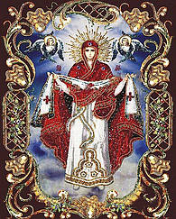 Набір алмазної вишивки ікони "Покрову Пресвятої Богородиці"