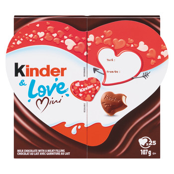 Шоколадні цукерки серця Kinder & Love 107 g