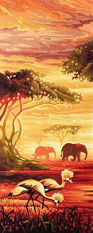 Набор алмазной вышивки триптих "Африканские слоны" (часть 1) - фото 1 - id-p1766114511