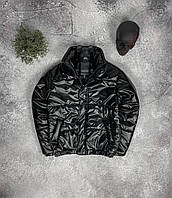Мужская зимняя короткая черная куртка | Мужской теплый пуховик | Молодежная зимняя куртка XL
