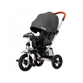 Велосипед триколісний Tilly "TRAVEL" T-387/1 Темно-сірий льон, Toyman