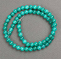 Намистини на волосіні Амазоніт (іміт. акрил) гладка кулька d-6мм+- L-40см+- купити біжутерію дешево оптом в інтернеті