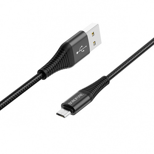 Кабель Borofone BX29 USB - MicroUSB 2.4A/1m (Чорний)