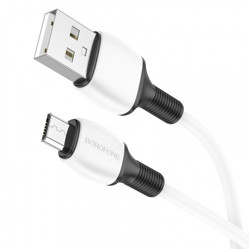 Кабель Borofone BX84 USB - MicroUSB 2.4A/1m (Білий)