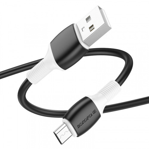 Кабель Borofone BX84 USB - MicroUSB 2.4A/1m (Чорний)