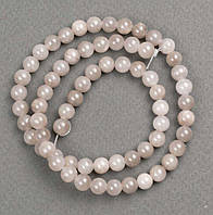 Намистини на волосіні Тонований Кварц (іміт. акрил) сірий гладка кулька d- 6,5мм+- L-40см +- купити