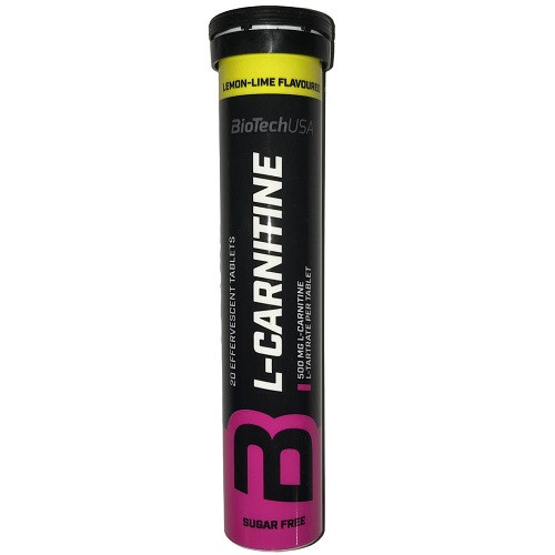 Л-Карнітин Biotech USA Effervescent L-Carnitine 500 mg (20 таблеток.), фото 1