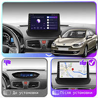 Al Штатная магнитола для Renault Fluence 1 2009-2013 экран 9" 2/32Gb CarPlay 4G Wi-Fi GPS Prime Android