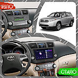 Al Штатна магнітола для Toyota Highlander 2 (U40) Рестайлінг 2010-2013 екран 10" 4/64Gb CarPlay 4G Wi-Fi GPS Prime Android, фото 2