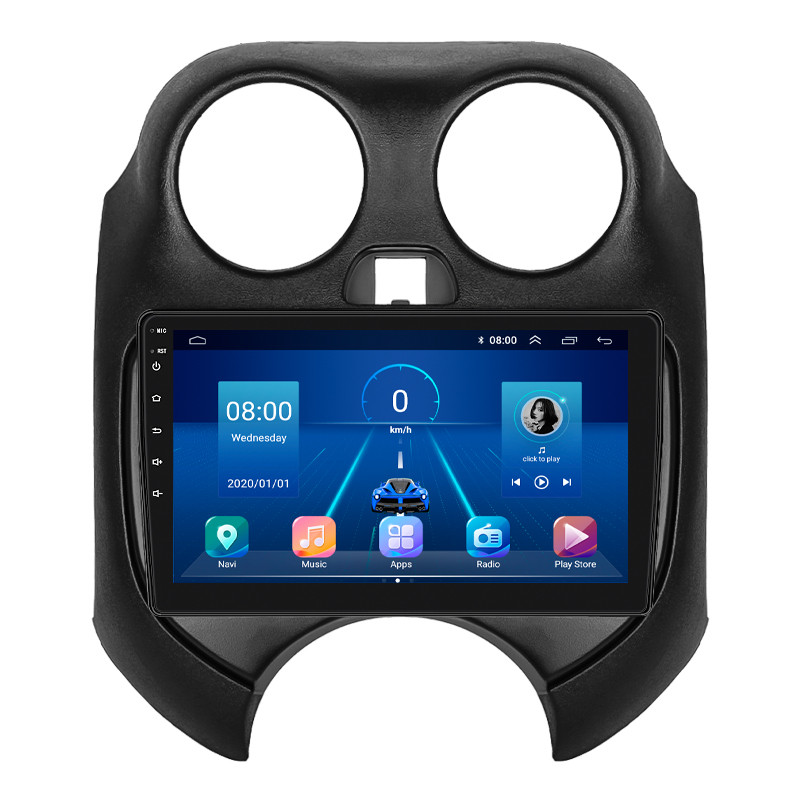 Al Штатна магнітола для Nissan Micra 4 (K13) Рестайлінг 2013-2016 екран 9" 4/32Gb 4G Wi-Fi GPS Top Android, фото 1