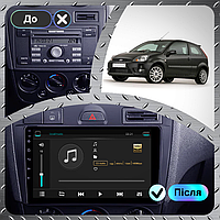 Al Штатная магнитола для Ford Fiesta Mk5 2002-2008 экран 9" 4/32Gb 4G Wi-Fi GPS Top Android