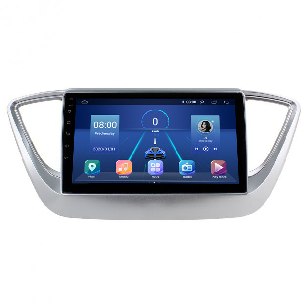 Al Штатна магнітола для Hyundai Accent 5 2017-н.в. екран 9" 4/32Gb 4G Wi-Fi GPS Top Android, фото 1