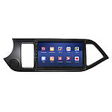 Al Штатна магнітола для Kia Picanto 2 Рестайлінг 2015-2017 екран 9" 4/64Gb 4G Wi-Fi GPS Top Android, фото 3