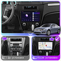 Al Штатная магнитола для Ford Fusion 1 Рестайлинг 2009-2012 экран 10" 4/64Gb 4G Wi-Fi GPS Top Android