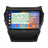 Al Штатна магнітола для Hyundai Santa Fe 3 Рестайлінг 2015-2018 екран 9" 4/64 Gb CarPlay 4G Wi-Fi GPS Prime Android, фото 2