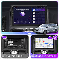 Al Штатна магнітола для Chrysler Voyager 5 Рестайлінг 2011-2016 екран 9" 4/64Gb CarPlay 4G Wi-Fi GPS Prime Android