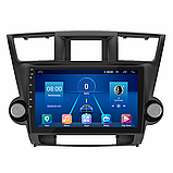Al Штатна магнітола для Toyota Highlander 2 (U40) 2007-2010 екран 10" 4/32Gb 4G Wi-Fi GPS Top Android, фото 2