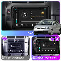 Al Штатная магнитола для Volkswagen Polo 4 2001-2005 экран 9" 2/32Gb 4G Wi-Fi GPS Top VW Android