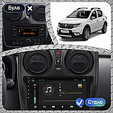 Al Штатна магнітола для Dacia Sandero 2 Рестайлінг 2016-2020 екран 9" 4/64Gb 4G Wi-Fi GPS Top Android, фото 2