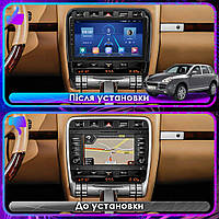 Al Штатная магнитола для Porsche Cayenne 1 (955) 2002-2007 экран 9" 4/64Gb 4G Wi-Fi GPS Top Android