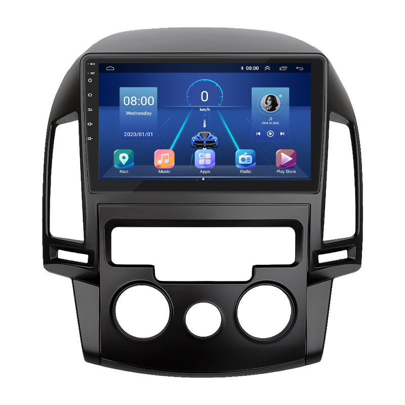 Al Штатна магнітола для Hyundai i30 1 2007-2010 екран 9" 4/32 Gb 4G Wi-Fi GPS Top Android, фото 1