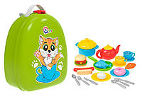Набор продуктов в рюкзаке ТехноК 8225, детский, игровой, 24 эл, посуда, продукты, игрушка, кухня для детей