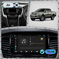 Al Штатная магнитола для Mitsubishi L200 5 2015-2019 экран 9" 4/64Gb 4G Wi-Fi GPS Top Android