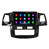 Al Штатна магнітола для Toyota Hilux 7 Рестайлінг 2011-2015 екран 9" 4/64Gb 4G Wi-Fi GPS Top Android, фото 2