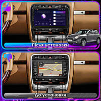 Al Штатная магнитола для Porsche Cayenne 1 Рестайлинг (957) 2007-2010 экран 9" 4/64Gb CarPlay 4G Wi-Fi GPS