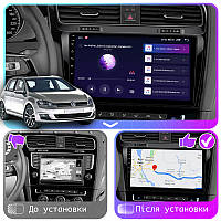 Al Штатная магнитола для Volkswagen Golf 7 2012-2017 экран 10" 4/64Gb CarPlay 4G Wi-Fi GPS Prime Android
