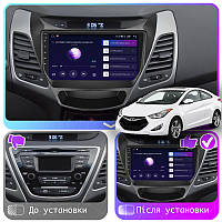 Al Штатная магнитола для Hyundai Elantra 5 (MD) Рестайлинг 2013-2016 экран 9" 2/32Gb CarPlay 4G Wi-Fi GPS