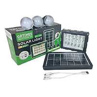 Портативная станция для зарядки GD 106 с 3 лампами и солнечной панелью | Портативное зарядное устройство