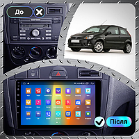 Al Штатная магнитола для Ford Fiesta Mk5 2002-2008 экран 9" 2/32Gb CarPlay 4G Wi-Fi GPS Prime Android