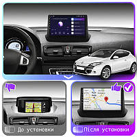 Al Штатная магнитола для Renault Megane 3 Рестайлинг 2012-2014 экран 9" 4/64Gb CarPlay 4G Wi-Fi GPS Prime