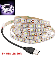 USB Светодиодные ленты SMD5050 DC5V 2 метра холодное свечение