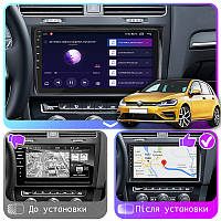 Al Штатная магнитола для Volkswagen Golf 7 Рестайлинг 2017-н.в. экран 9" 2/32Gb CarPlay 4G Wi-Fi GPS Prime