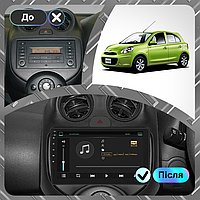 Al Штатная магнитола для Nissan March 4 (K13) 2010-2013 экран 9" 2/32Gb Wi-Fi GPS Base Android