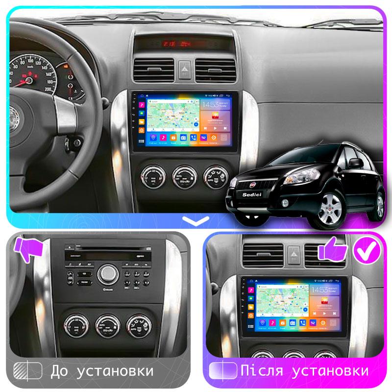 Al Штатна магнітола для Fiat Sedici 2005-2014 екран 9" 2/32 Gb CarPlay 4G Wi-Fi GPS Prime Android, фото 1