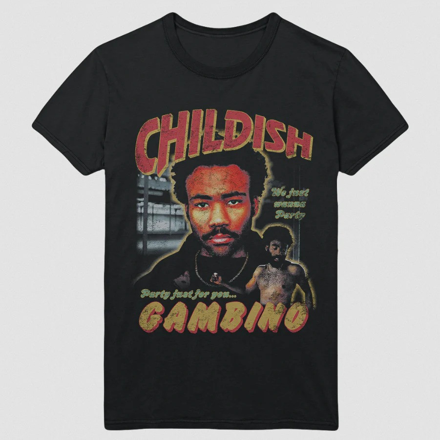 Футболка чорна Childish Gambino Vintage Look T-Shirt XS, фото 1