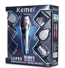 Професійна машинка для стрижки волосся з насадками Kemei LFQ-KM-5031 | триммер для волосся