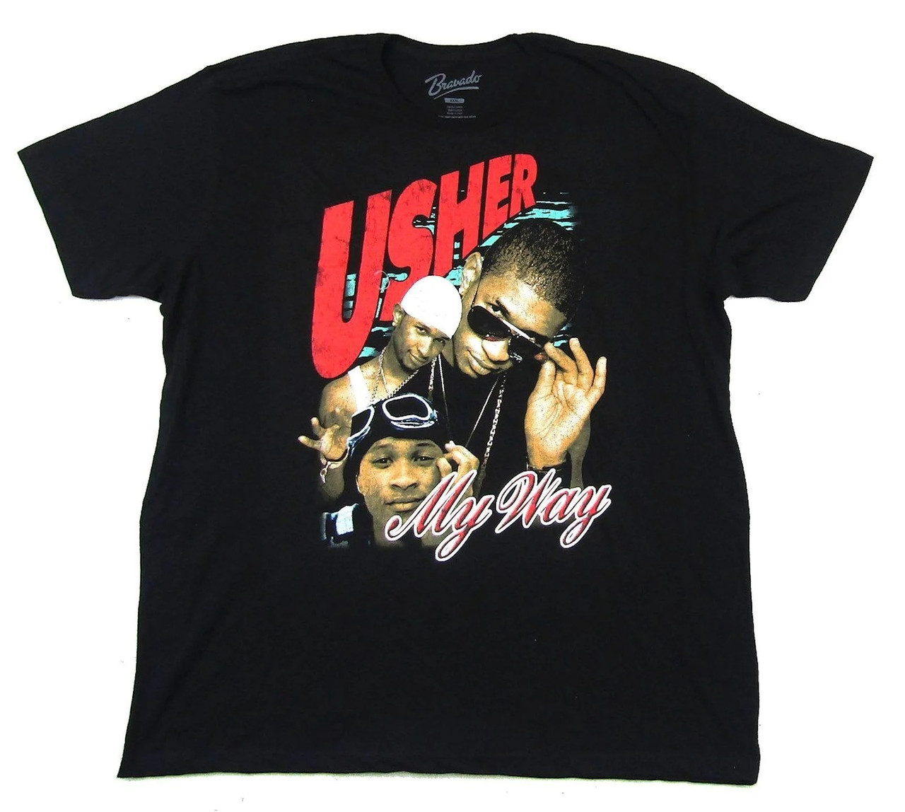 Футболка чорна Usher My Way Vintage T-Shirt Black XS, фото 1
