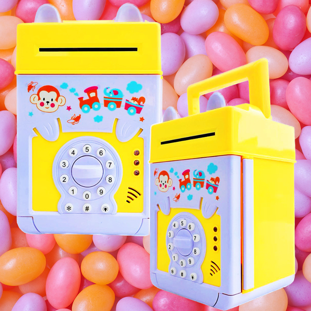 Скарбничка — сейф Котик з вушками котика з ручкою Adorable, фото 1