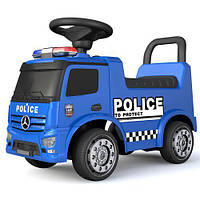 Поліцейська машина каталка - толокар Мерседес Mercedes поліція для дітей синій