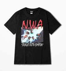 Футболка чорна NWA Straight Outta Compton T-Shirt Black XS