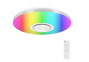 Світлодіодний світильник стельовий RGB Smartled 2645 круглий Bluetooth динамік 60 Вт + пульт, фото 2