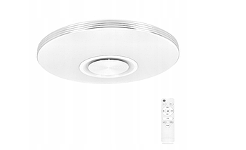 Світлодіодний світильник стельовий RGB Smartled 2645 круглий Bluetooth динамік 60 Вт + пульт, фото 4