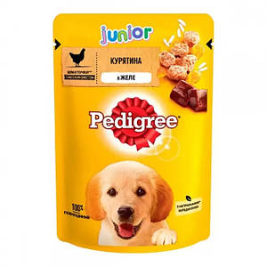 Pedigree junior Chicken in jelly пауч для собак з куркою в желе 24x100 г