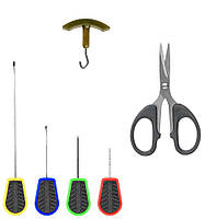 Набор иголок, сверла, затягивателя узлов и ножници Carp Zoom Tempo Needle & Scissors Set